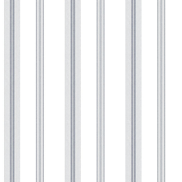 Provence Stripe Sapphire by RM CoCo Designer Fabric ColorWorks Spring 2022 RM Studio See Sample 0 Horizontal: 9 and Vertical: 0 0 - Swanky Fabrics -