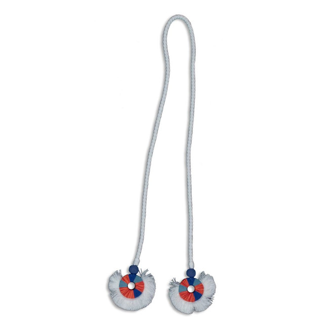 TB101 TIEBACK 37" SUNSET by RM CoCo Designer Trim Bahama Breeze 64% Acrylic 31% Cotton 5% Polyester See Sample 0 Horizontal: 0 and Vertical: 0 37 - Swanky Fabrics -