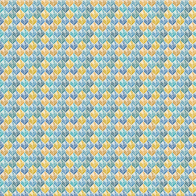 Caribe Frond Oceanic by RM CoCo Designer Fabric Suitemates 100% Polyester See Sample 0 Horizontal: 6.88 and Vertical: 6.88 55 - Swanky Fabrics -