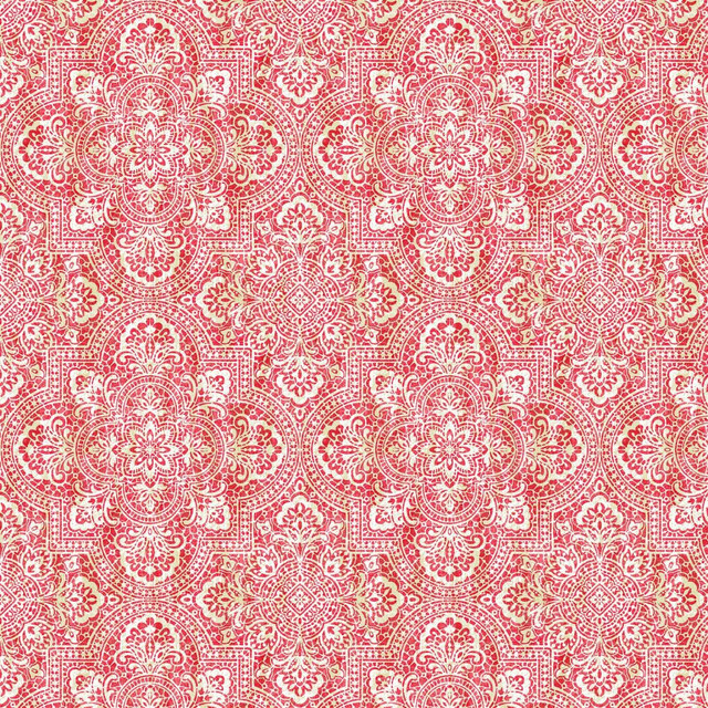 Alsace Damask Strawberry by RM CoCo Designer Fabric ColorWorks Spring 2022 RM Studio See Sample 0 Horizontal: 13.5 and Vertical: 13.5 0 - Swanky Fabrics -