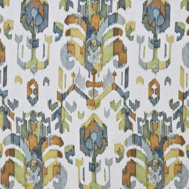 Mumbai Ikat Frosted Amber by RM CoCo Designer Fabric Painter's Palette Titanium White To Lamp Black 100% Cotton See Sample 50000 Horizontal: 14 and Vertical: 27.25 57 - Swanky Fabrics -