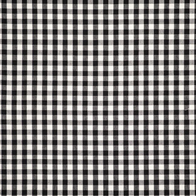 Vichy Check # 431 Panda by Maxwell Designer Fabric Color Theory-Vol. Ix Birchbark 100% COTTON INDIA V-0.8" H-0.8" 54" - Swanky Fabrics -
