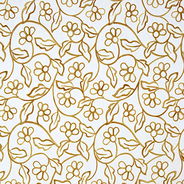 Ainsley Way Sunshine by Carole Designer Fabric English Garden Base: 100% Cotton Embr: 100% Acrylic 2,000 Martindale Circular Rubs 15" V, 13 1/4" H 53*" - Swanky Fabrics -