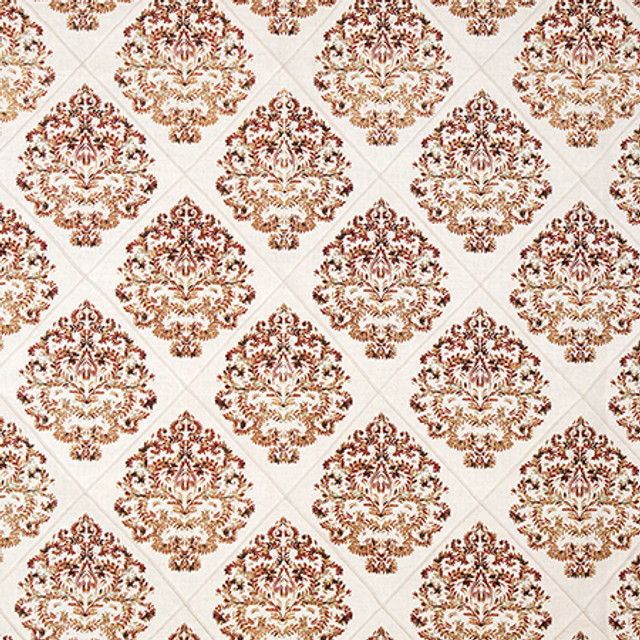 Diamond Within Rust by Carole Designer Fabric English Garden 59.7% Cotton, 39.9% Linen, 0.4% Polyester 2,000 Martindale Circular Rubs 9 1/2" V, 8 3/4" 52" - Swanky Fabrics -