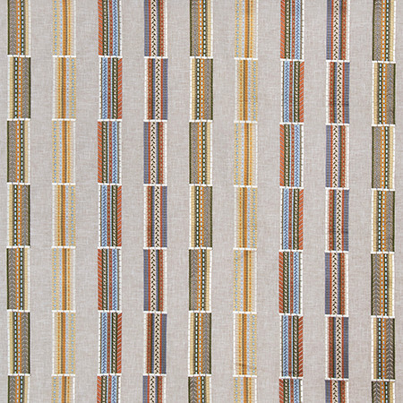 Pack It In Mission by Carole Designer Fabric Go West Base: 52% Cotton, 48% Polyester Embr: 100% Rayon 12,000 Wyzenbeek Double Rubs 8 3/8" V, 12 3/4" H 51 1/2*" - Swanky Fabrics -