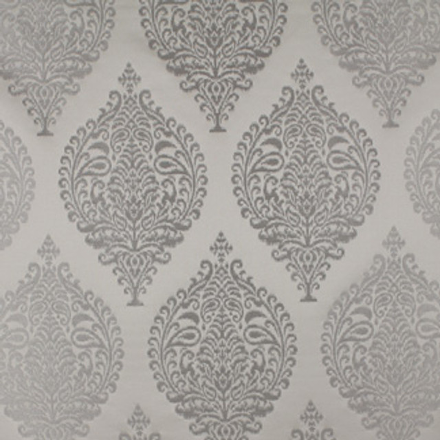 Hatley Silver 5527311004 by Carole Designer Fabric Exclusive Sterling Noir 69% Polyester 31% Cotton India H: 18 3/4"V, 9 1/2"H 55" Minimum (See sample for specifics) - Swanky Fabrics- Carole Exclusive
