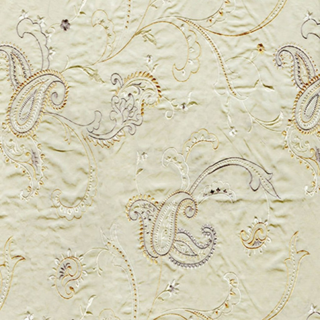 Coco Paisley Embroidery Fabric