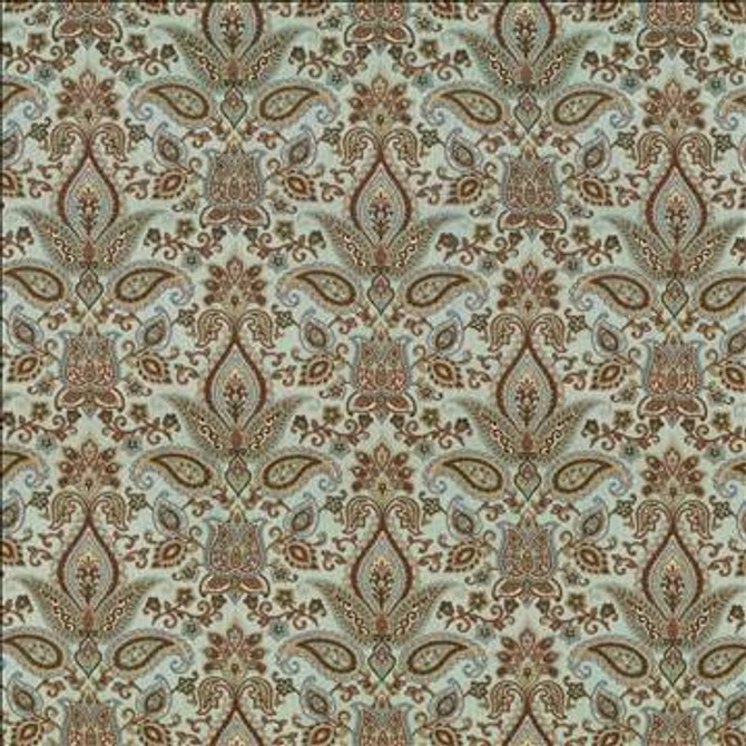 Balthazar Garden Spa by Kasmir Designer Fabric 5065 55% Linen 45% Rayon CHINA 15,000 Wyzenbeek Double Rubs H: 13 4/8 inches, V: 17 4/8 inches 54 - 55 - Swanky Fabrics - Kasmir