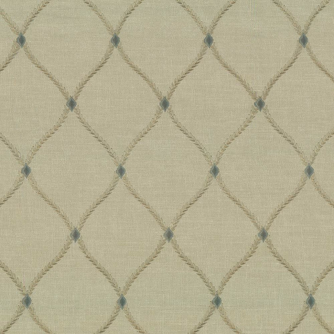Bluffton Dew by Kasmir Designer Fabric 1442 100% Polyester
Embroidery
100% Rayon
 INDIA </p><p>Repeat: Horizontal: 4 2/8 inches and Vertical: 6 1/8 inches 51 - 55 - Swanky Fabrics -