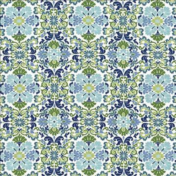 Carraway Seaspray by Kasmir Designer Fabric 5081 100% Cotton USA 15,000 Wyzenbeek Double Rubs H: 13 4/8 inches, V: 13 4/8 inches 54 - Swanky Fabrics - Kasmir