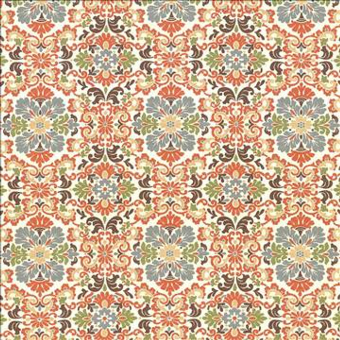 Carraway Terracotta by Kasmir Designer Fabric 5079 100% Cotton USA 15,000 Wyzenbeek Double Rubs H: 13 4/8 inches, V: 13 4/8 inches 54 - Swanky Fabrics - Kasmir