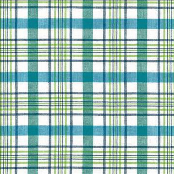 Cicero Plaid Isle Waters by Kasmir Designer Fabric 5072 100% Cotton INDIA 30,000 Wyzenbeek Double Rubs H: 3 inches, V: 3 inches 54 - Swanky Fabrics - Kasmir