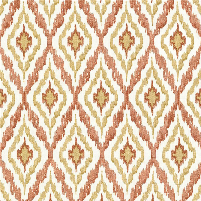 City Dreams Coral  by Kasmir Designer Fabric 1450 73% Polyester
27% Cotton
 INDIA 30,000 Wyzenbeek Double Rubs Horizontal: 4 2/8 inches and Vertical: 9 2/8 inches 54  - Swanky Fabrics -