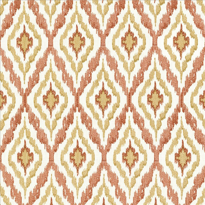 City Dreams Coral by Kasmir Designer Fabric 1450 73% Polyester
27% Cotton
 INDIA </p><p>Repeat: Horizontal: 4 2/8 inches and Vertical: 9 2/8 inches 54 - Swanky Fabrics -