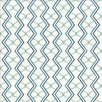 Drewery Seaglass by Kasmir Designer Fabric 1436 55% Cotton 35% Polyester 10% Rayon Embroidery Contents 50% Cotton 50% Viscose INDIA Not Tested H: 8 6/8 inches, V: 6 2/8 inches 51 - 56 - Swanky Fabrics - Kasmir