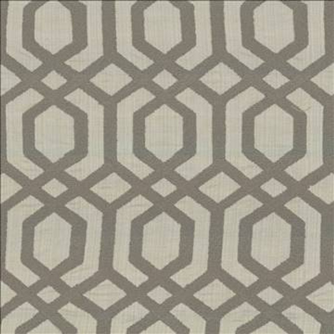 Druid Pewter by Kasmir Designer Fabric 1433 66% Polyester 30% Cotton 4% Linen Embroidery Contents 100% Polyester INDIA Not Tested H: 8 4/8 inches, V: 9 4/8 inches 51 - 56 - Swanky Fabrics - Kasmir