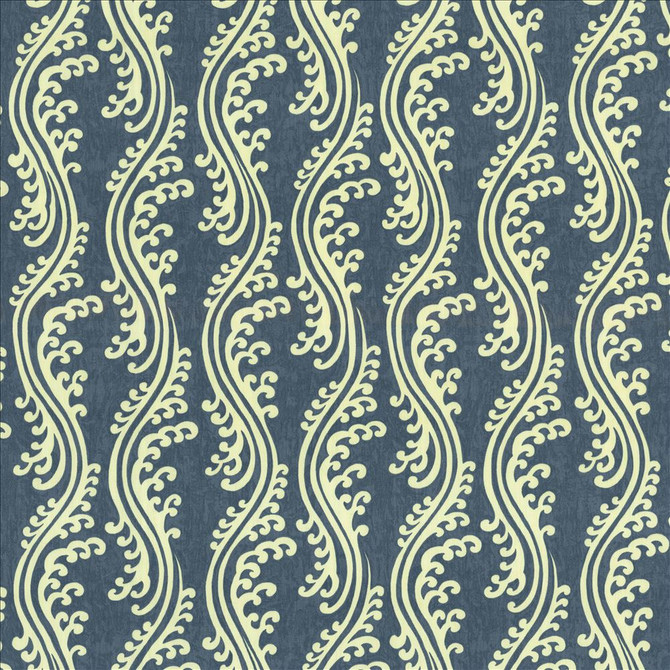 Flouncy Indigo by Kasmir Designer Fabric 5107 100% Cotton USA 9,000 Wyzenbeek Double Rubs Horizontal: 7 inches and Vertical: 18 inches 54 - Swanky Fabrics -