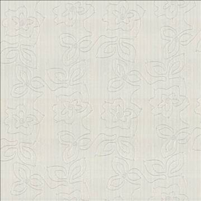 Garden Delight Sterling by Kasmir Designer Fabric 5077 100% Polyester Embroidery Contents 100% Polyester CHINA Not Tested H: 18 4/8 inches, V: 17 inches 116 - Swanky Fabrics - Kasmir