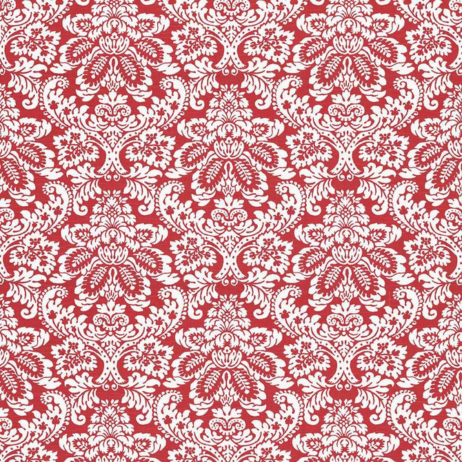 Gavroche Geranium by Kasmir Designer Fabric 5064 100% Cotton USA 15,000 Wyzenbeek Double Rubs Horizontal: 27 inches and Vertical: 25 2/8 inches 54 - Swanky Fabrics -