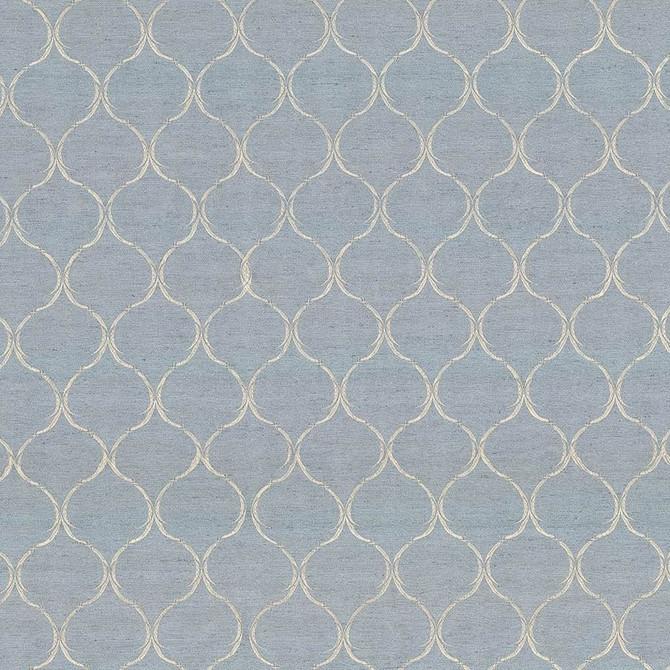 Gazebo Trellis Ice Blue by Kasmir Designer Fabric 5072 100% Polyester
Embroidery
100% Polyester
 CHINA Not Tested </p><p>Repeat: Horizontal: 4 2/8 inches and Vertical: 5 6/8 inches 54 - Swanky Fabrics -