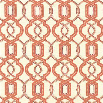 Grandover Coral by Kasmir Designer Fabric 5106 100% Cotton USA 15,000 Wyzenbeek Double Rubs H: 9 inches, V: 13 4/8 inches 54 - Swanky Fabrics - Kasmir