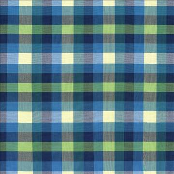 Grimaldi Check Mediterranean by Kasmir Designer Fabric 5073 100% Cotton INDIA 30,000 Wyzenbeek Double Rubs H: 6 6/8 inches, V: 13 4/8 inches 54 - Swanky Fabrics - Kasmir