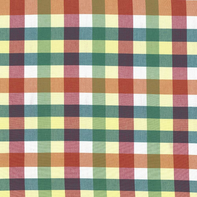 Grimaldi Check Summer by Kasmir Designer Fabric 5069 100% Cotton INDIA 30,000 Wyzenbeek Double Rubs Horizontal: 6 6/8 inches and Vertical: 13 4/8 inches 54 - Swanky Fabrics -