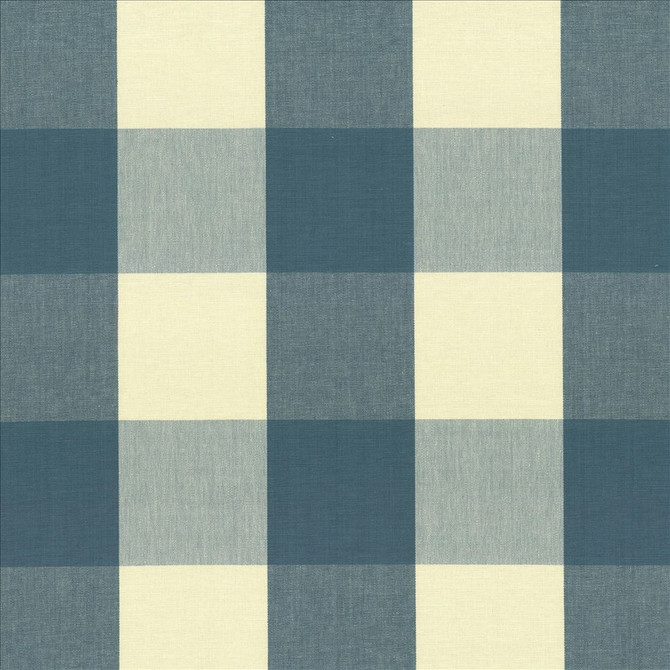 Hampton Check Teal  by Kasmir Designer Fabric 5089 100% Cotton
 INDIA 6,000 Wyzenbeek Double Rubs Horizontal: 8 inches and Vertical: 8 inches 54  - Swanky Fabrics -