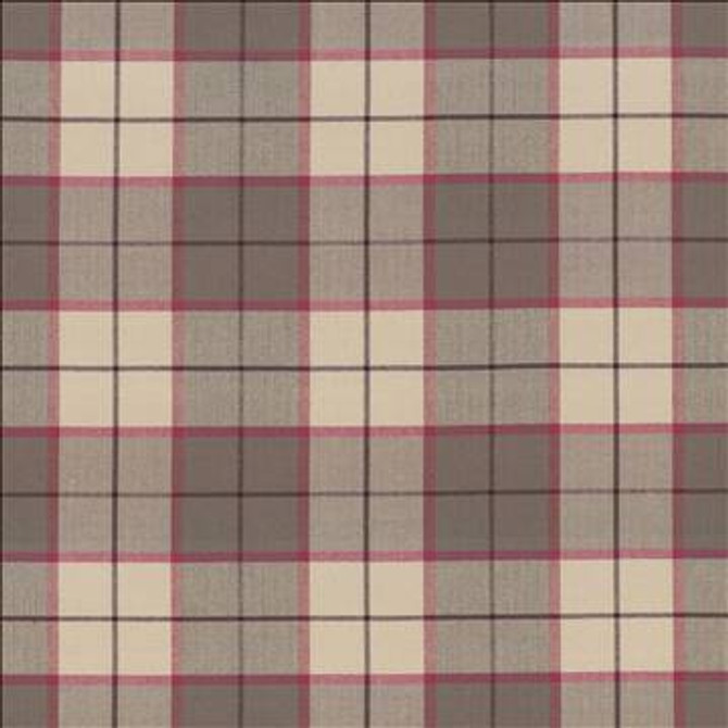 Hemingway Plaid Berry by Kasmir Designer Fabric 1446 50% Polyester 50% Viscose CHINA 68,000 Martindale Cycles H: 11 2/8 inches, V: 11 2/8 inches 57 - Swanky Fabrics - Kasmir