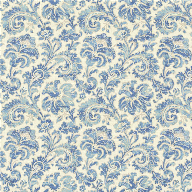 Kenilworth Matisse Blue by Kasmir Designer Fabric 5081 55% Linen
45% Rayon
 CHINA 12,000 Wyzenbeek Double Rubs </p><p>Repeat: Horizontal: 13 6/8 inches and Vertical: 16 6/8 inches 54 - Swanky Fabrics -