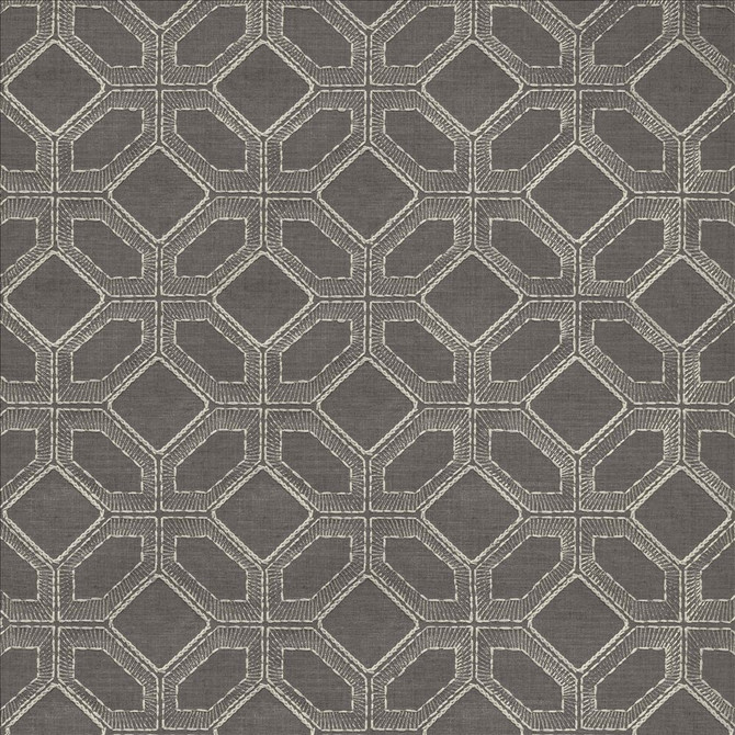 Latticework Pewter by Kasmir Designer Fabric 1450 47% Cotton
39% Polyester
14% Rayon
 INDIA 15,000 Wyzenbeek Double Rubs </p><p>Repeat: Horizontal: 6 4/8 inches and Vertical: 6 inches 53 - Swanky Fabrics -