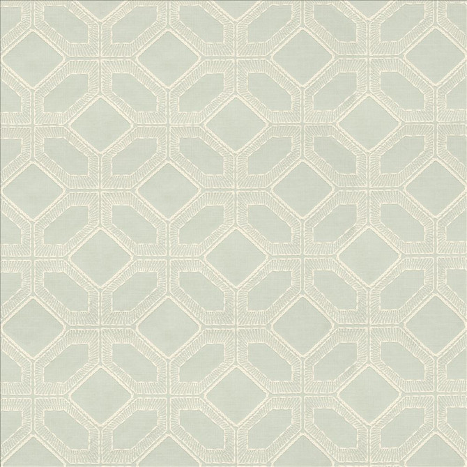 Latticework Vapor by Kasmir Designer Fabric 1450 47% Cotton
39% Polyester
14% Rayon
 INDIA </p><p>Repeat: Horizontal: 6 4/8 inches and Vertical: 6 inches 56 - Swanky Fabrics -