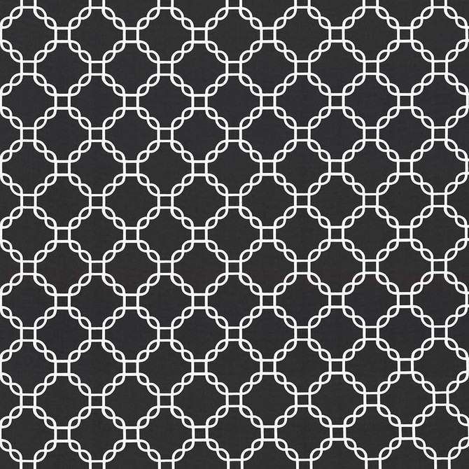 Mahina Trellis Black by Kasmir Designer Fabric 5105 100% Cotton
 USA </p><p>Repeat: Horizontal: 4 4/8 inches and Vertical: 4 4/8 inches 53 - 54 - Swanky Fabrics -