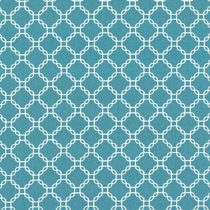 Mahina Trellis Turquoise by Kasmir Designer Fabric 5107 100% Cotton
 USA 51,000 Wyzenbeek Double Rubs </p><p>Repeat: Horizontal: 4 4/8 inches and Vertical: 4 4/8 inches 53 - Swanky Fabrics -