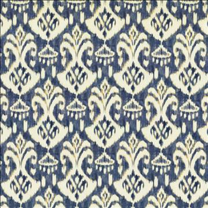 Mankato Ocean Blue by Kasmir Designer Fabric 5115 100% Cotton TURKMENISTAN 15,000 Wyzenbeek Double Rubs H: 9 inches, V: 18 inches 54 - 55 - Swanky Fabrics - Kasmir
