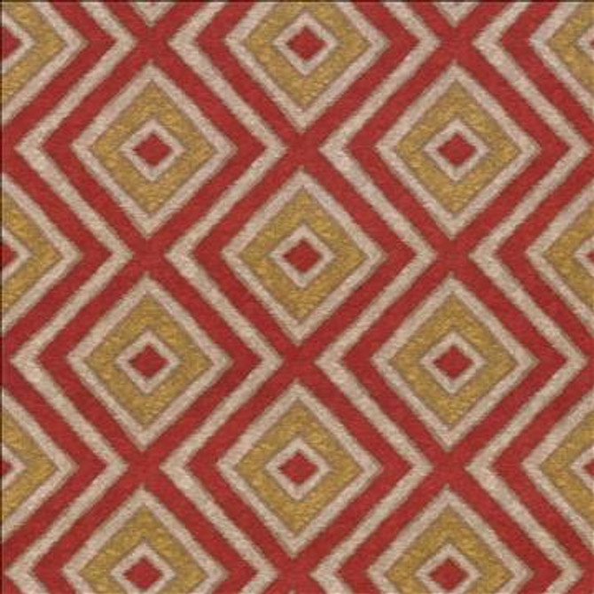 Marazzi Diamond Tomato by Kasmir Designer Fabric 1434 100% Polyester CHINA 51,000 Wyzenbeek Double Rubs H: 18 inches, V: 12 4/8 inches 54 - Swanky Fabrics - Kasmir
