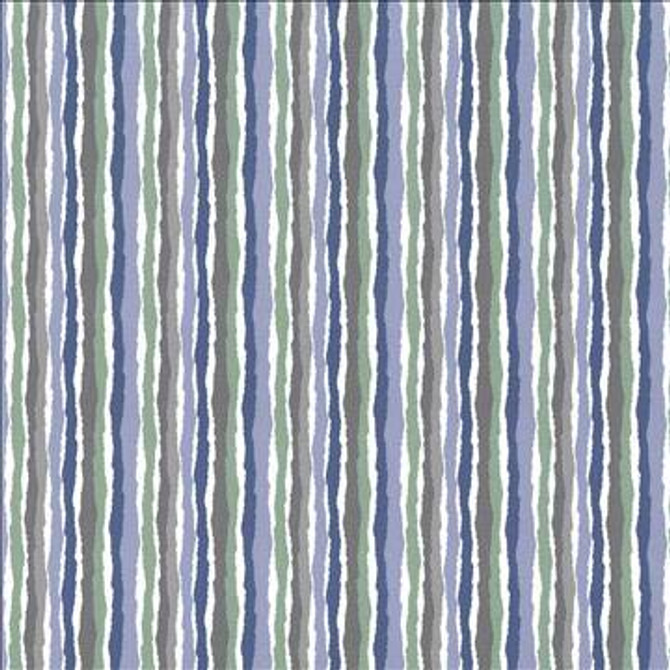 Midgy Stripe Roly Poly Blue by Kasmir Designer Fabric 1445 100% Cotton TURKEY Not Tested H: 6 4/8 inches, V: 12 5/8 inches 55 - Swanky Fabrics - Kasmir