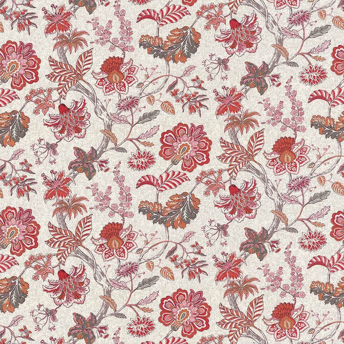Novedano Papaya by Kasmir Designer Fabric 5064 100% Cotton
 USA </p><p>Repeat: Horizontal: 54 inches and Vertical: 27 inches 54 - Swanky Fabrics -