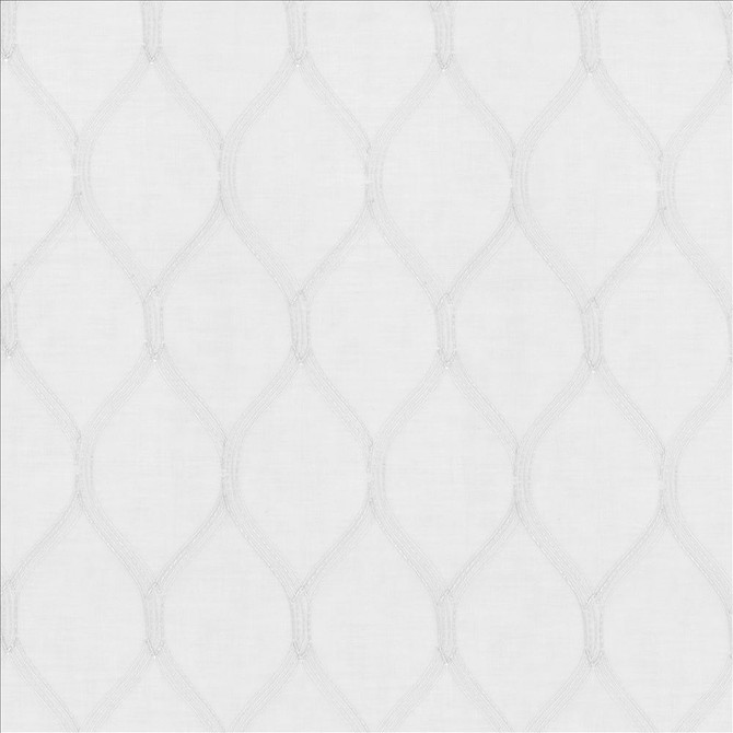 Per Se White by Kasmir Designer Fabric 5077 100% Polyester Embroidery 100% Polyester TURKEY Not Tested Horizontal: 3 2/8 inches and Vertical: 6 6/8 inches 58 - 59 - Swanky Fabrics -