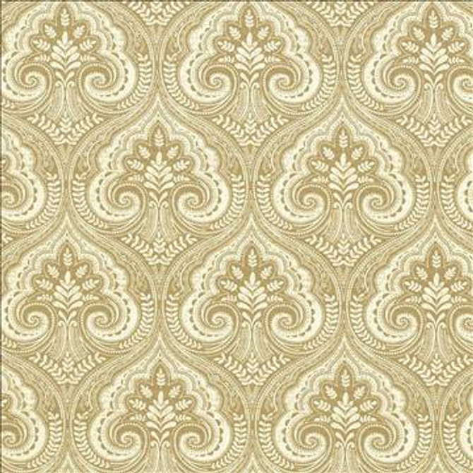 Pietro Paisley Wheat by Kasmir Designer Fabric 5105 100% Cotton TURKMENISTAN 15,000 Wyzenbeek Double Rubs H: 13 6/8 inches, V: 17 6/8 inches 54 - 55 - Swanky Fabrics - Kasmir