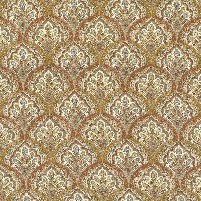 Ragazzi Apricot by Kasmir Designer Fabric 5063 100% Cotton
 PAKISTAN </p><p>Repeat: Horizontal: 9 inches and Vertical: 9 inches 54 - 55 - Swanky Fabrics -