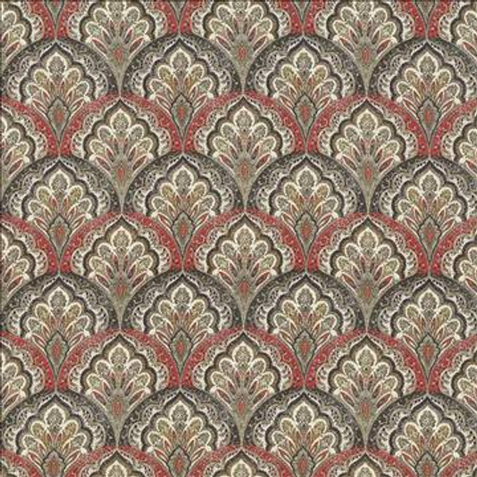 Ragazzi Fire by Kasmir Designer Fabric 5064 100% Cotton PAKISTAN 15,000 Wyzenbeek Double Rubs H: 9 inches, V: 9 inches 54 - 55 - Swanky Fabrics - Kasmir