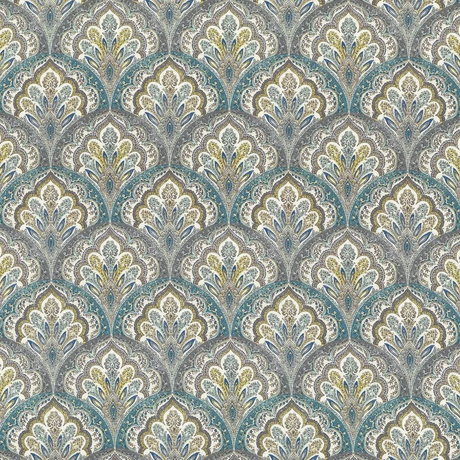 Ragazzi Spa Blue by Kasmir Designer Fabric 5065 100% Cotton PAKISTAN 15,000 Wyzenbeek Double Rubs Horizontal: 9 inches and Vertical: 9 inches 54 - 55 - Swanky Fabrics -