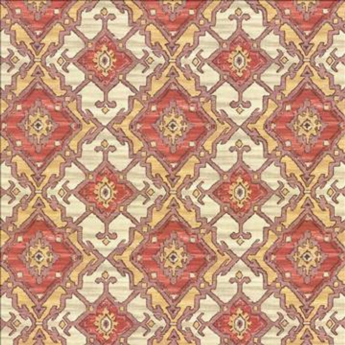 Ranchero Vermillion by Kasmir Designer Fabric 5080 100% Cotton USA 15,000 Wyzenbeek Double Rubs H: 13 4/8 inches, V: 13 4/8 inches 54 - Swanky Fabrics - Kasmir