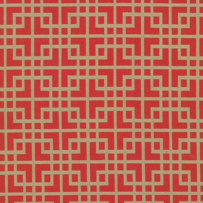 Sakura Fret Firecracker by Kasmir Designer Fabric 5070 70% Cotton
30% Polyester
 CHINA 16,000 Wyzenbeek Double Rubs </p><p>Repeat: Horizontal: 2 6/8 inches and Vertical: 3 1/8 inches 54 - Swanky Fabrics -