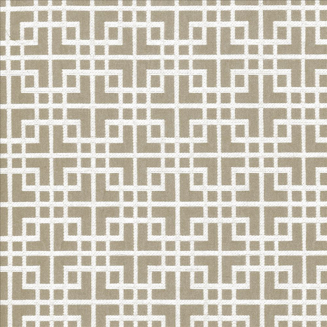 Sakura Fret White Tea by Kasmir Designer Fabric 5066 70% Cotton
30% Polyester
 CHINA 16,000 Wyzenbeek Double Rubs </p><p>Repeat: Horizontal: 2 6/8 inches and Vertical: 3 1/8 inches 54 - Swanky Fabrics -