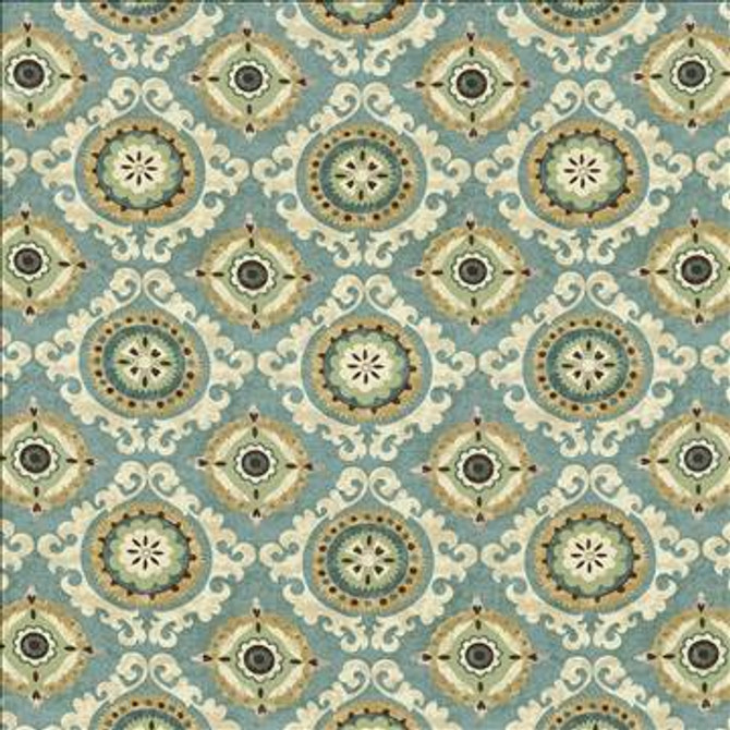 San Mateo Celestial by Kasmir Designer Fabric 5082 100% Cotton PAKISTAN 15,000 Wyzenbeek Double Rubs H: 27 inches, V: 25 2/8 inches 54 - 55 - Swanky Fabrics - Kasmir