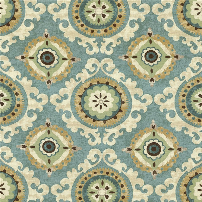 San Mateo Celestial  by Kasmir Designer Fabric 5082 100% Cotton
 PAKISTAN 15,000 Wyzenbeek Double Rubs Horizontal: 27 inches and Vertical: 25 2/8 inches 54  - Swanky Fabrics -