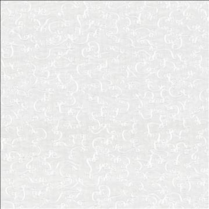 Scroll Down Snow by Kasmir Designer Fabric 1443 100% Linen Embroidery Contents 100% Nylon CHINA Not Tested H: 16 4/8 inches, V: 12 inches 57 - Swanky Fabrics - Kasmir