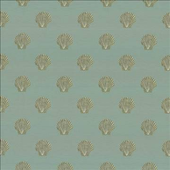 Shell Pointe Sea by Kasmir Designer Fabric 1441 100% Polyester CHINA 60,000 Wyzenbeek Double Rubs H: 7 4/8 inches, V: 7 5/8 inches 56 - Swanky Fabrics - Kasmir
